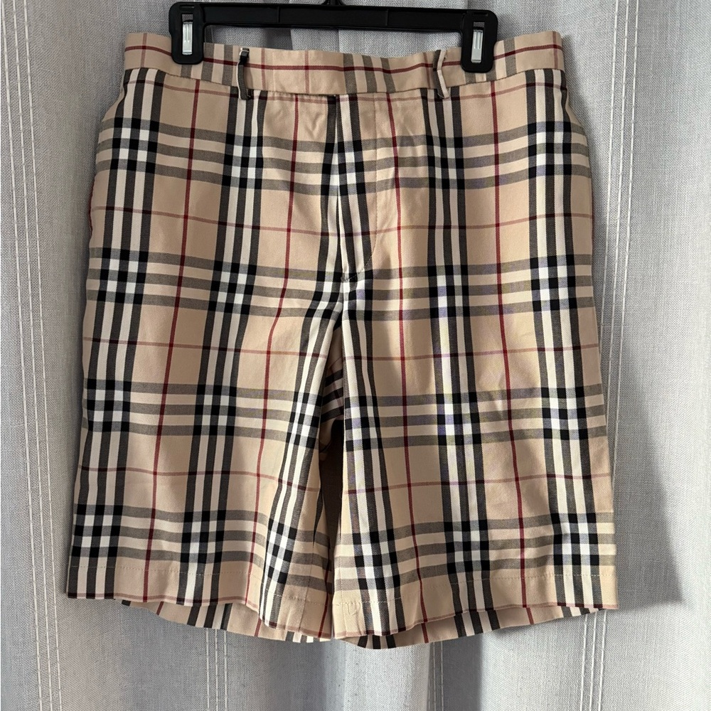 Burberry Tan Checkered Men's Shorts